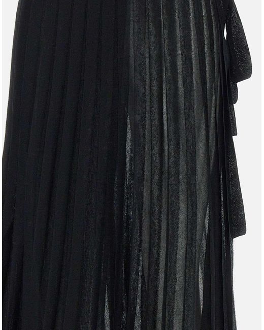 Remain Blijf Gebreide Wrap Midi Rok In Zwart in het Black