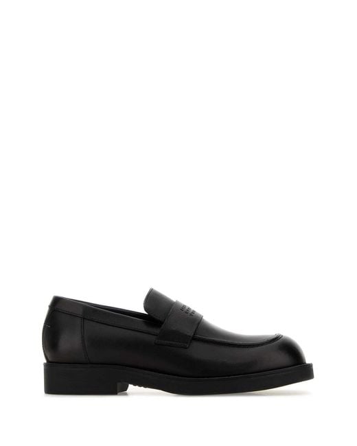 MM6 by Maison Margiela Black Leather Loafers