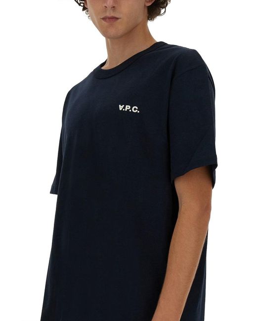 A.P.C. Black Dark Cotton T-Shirt for men