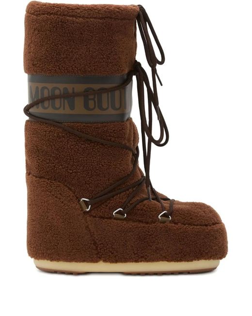 Moon Boot Brown Damenstiefel Mit Fellfutter