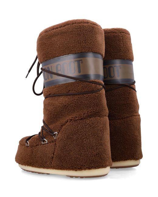 Moon Boot Brown Icon Fleece Knee-High Boots