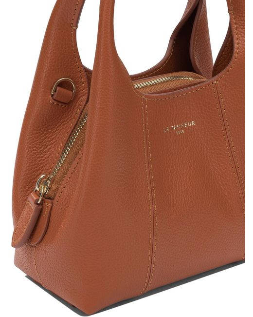 Le Tanneur Brown Handbags Orange