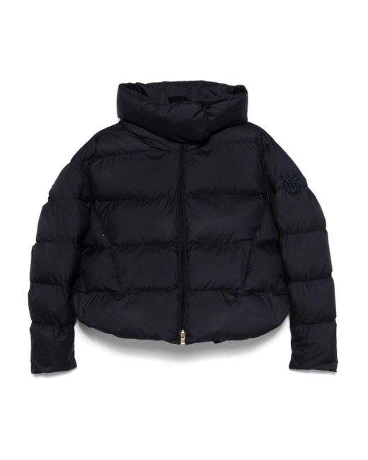 Pinko Blue Quilted High-Neck Puffer Jacket