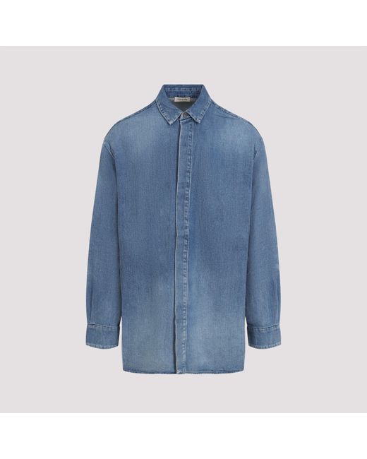 Fear Of God Blue Denim Shirt for men