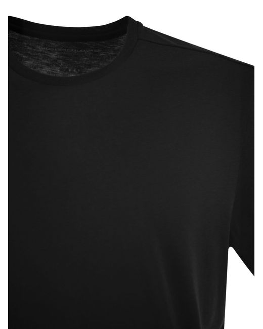 Majestic Majestueuze T -shirt Met Korte Mouwen In Lyocell En Katoen in het Black