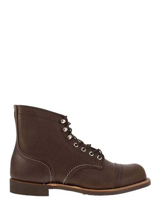 Red Wing Iron Ranger Amber Laced Boot in het Brown voor heren