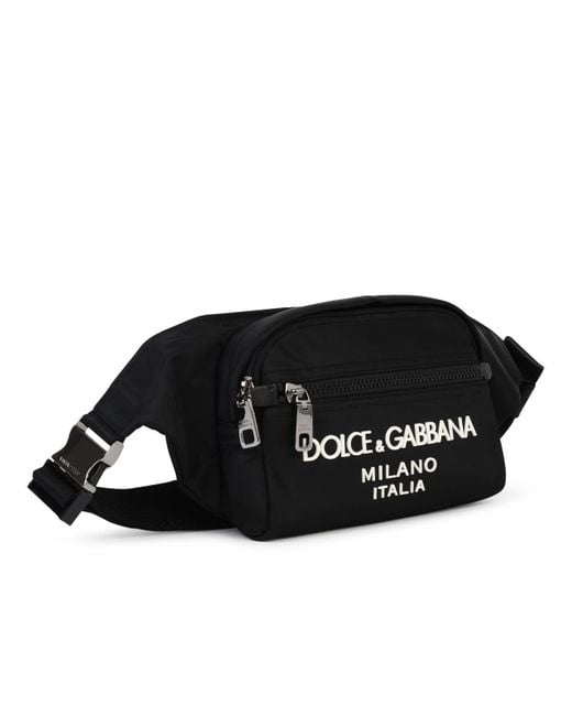 Dolce & Gabbana Black Dolce & Gabbana Small Nylon Fanny Pack for men