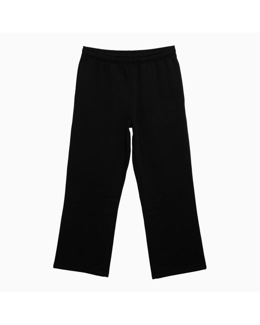 Acne Black Cotton Blend Sports Trousers for men