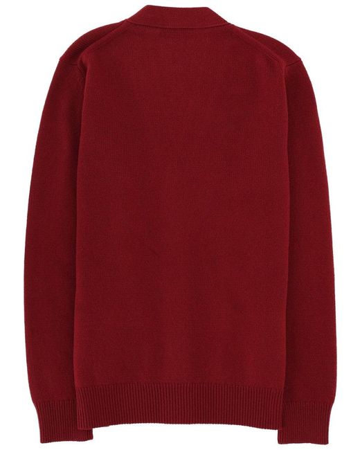 Gucci Red Cardigan With Logo for men