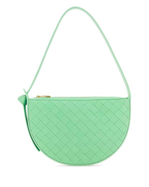 Bottega Veneta Mint Leather Mini Sunrise Shoulder Bag in Green for Men Lyst UK