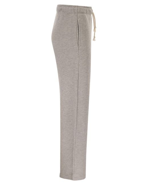 Autry Gray Melange Cotton Joggers With Logo