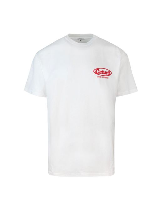 Camiseta de S/S Logotipo blanco Carhartt de hombre de color White