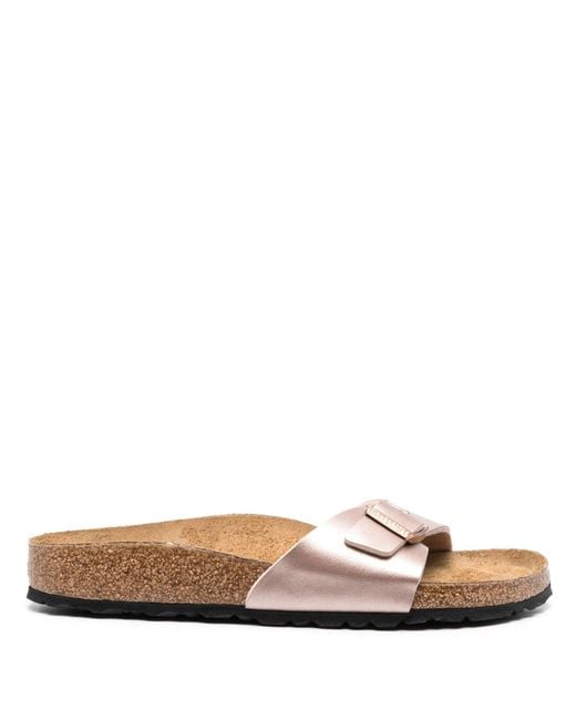 Birkenstock White Madrid Copper, Birko Flor Shoes