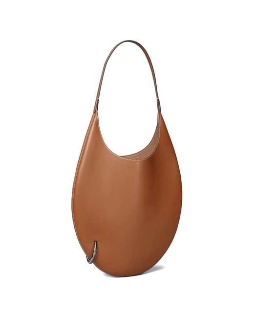 Tory Burch Brown Pierced Soft Shoulder Bag