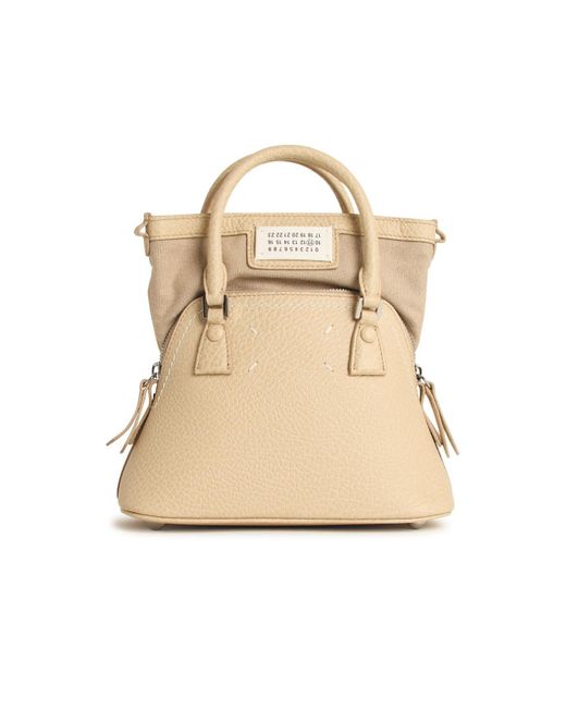 Maison Margiela Natural '5 AC' Micro -Tasche in Beige Lear
