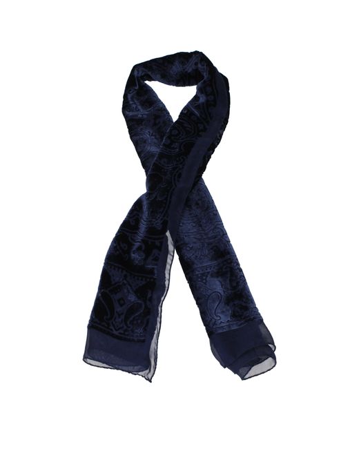 Etro Blue Silk Scarf