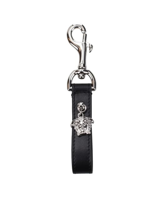 Versace Black Key Holder Leather