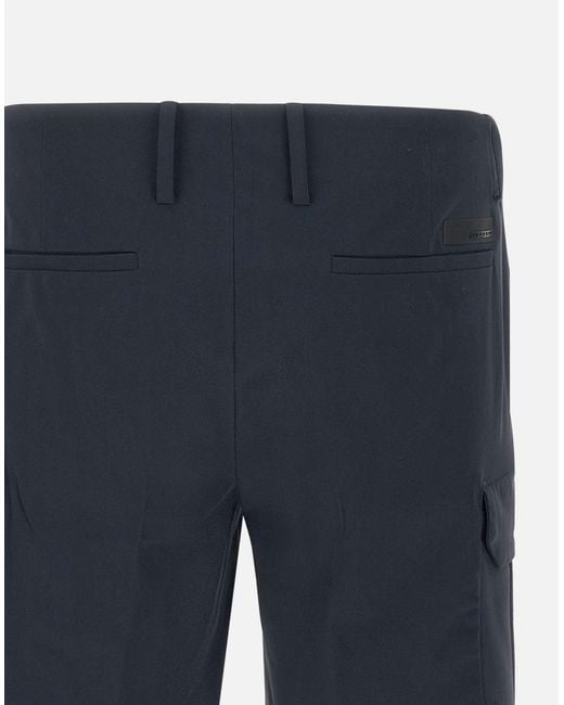 Rrd Blue Dark Slim Cargo Shorts for men