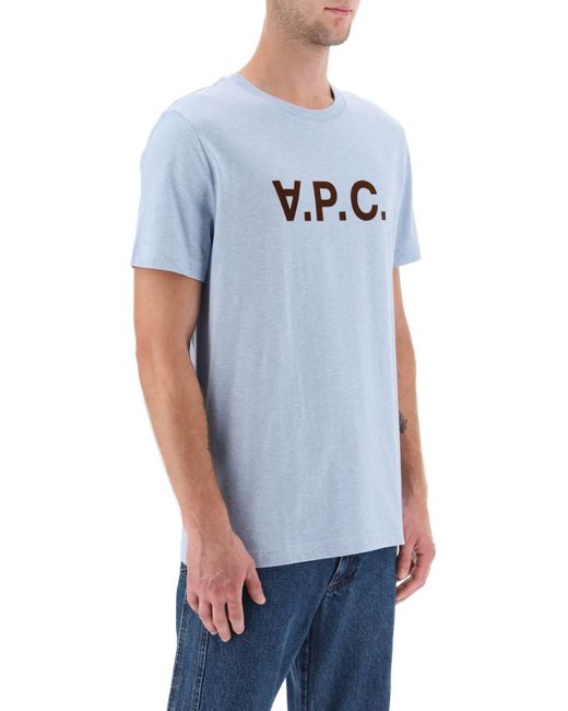 A.P.C. V.p.c. Logo T -shirt in het Blue voor heren