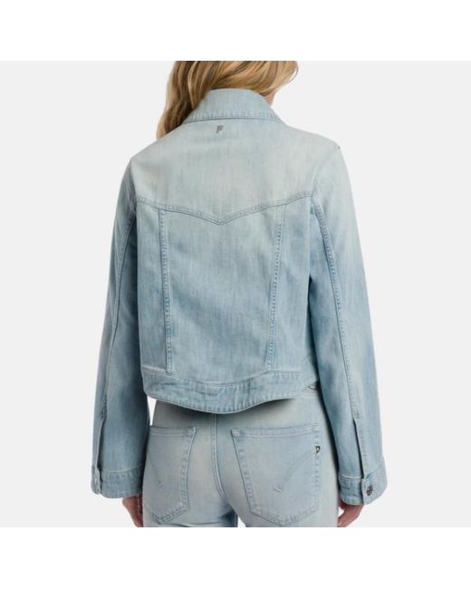Dondup Blue Denim Stretch Regular Jacket