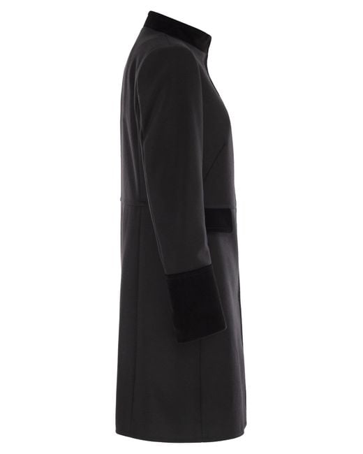 Fay Black Wool Cloth Coat