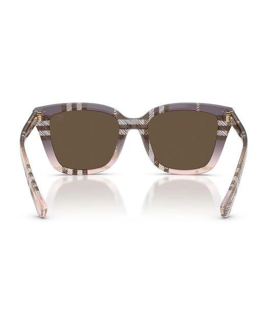 Burberry Zonnebril Be4487 422073 Geruit Gradiënt Roze/bruin Dames in het Brown