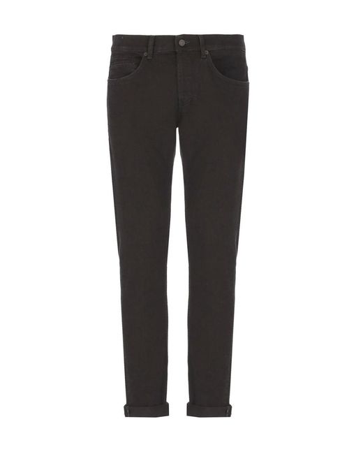 Dondup Black Modern Fit Stretch Jeans For