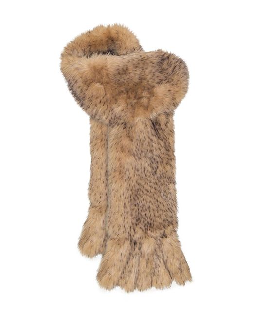 ROTATE BIRGER CHRISTENSEN Natural Faux Fur Scarf
