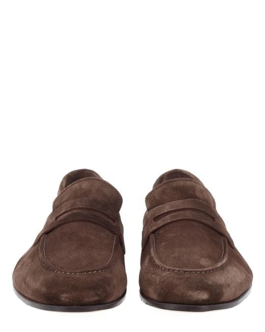 Premiata Brown Calf Leather Loafers