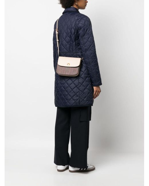 Etro Natural Shoulder Bag With Paisley Print Panels