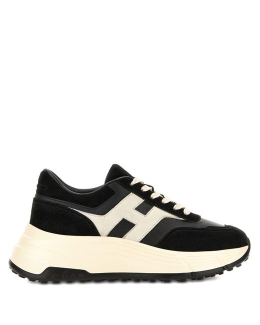 Hogan Black Suede Trainers With Precious Detailing