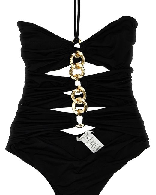 Elisabetta Franchi Black Chain Badeanzug