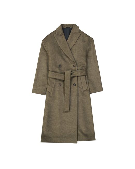 Brunello Cucinelli Green Wool And Cashmere Coat
