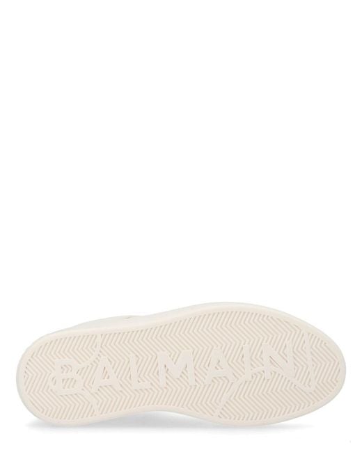 Balmain White B-Court Sneakers for men