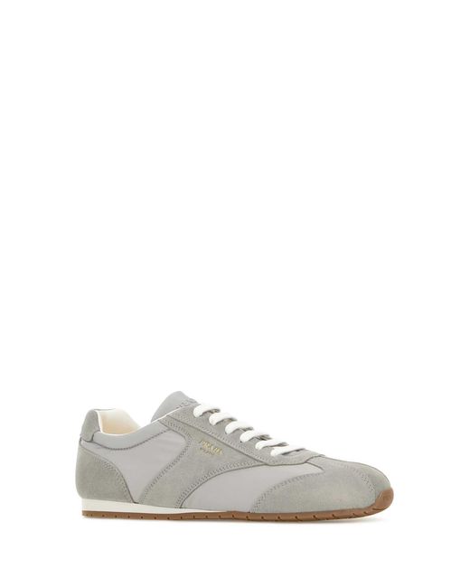 Prada Gray Solid Collection Sneakers