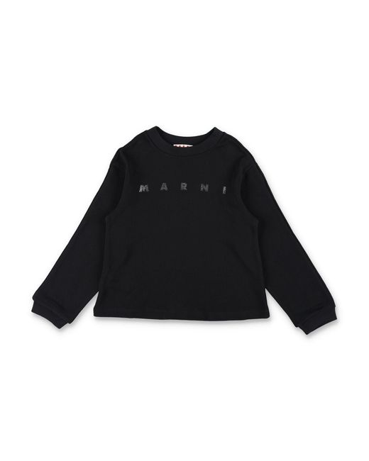 Marni Black Girls' 100% Cotton Dress