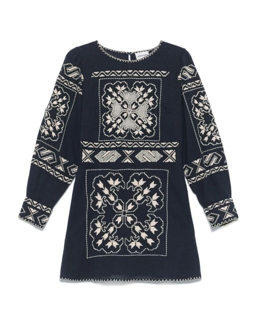 Antik Batik Milos Mini -jurk in het Blue