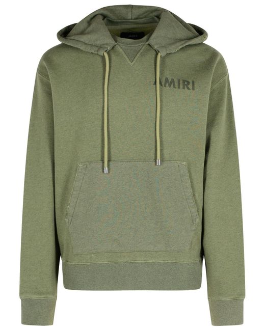 'plantilla' sudadera de algodón verde Amiri de hombre de color Green