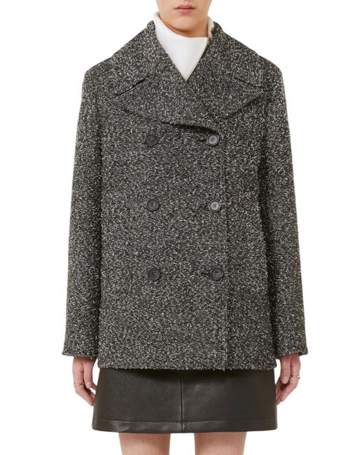 Sportmax Gray Double-Breasted Wool Jacket