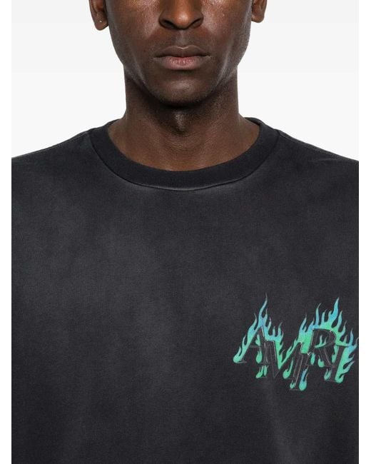 Amiri Black Crew Neck, Short Sleeved T Shirt