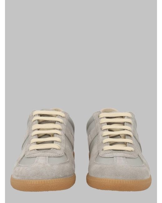 Maison Margiela Gray Leather Sneakers