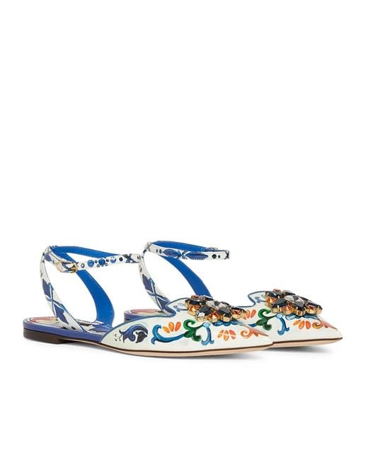 Dolce & Gabbana Slingback Flats in het Blue