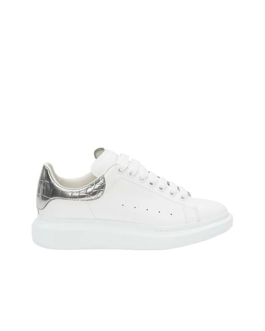 Alexander McQueen Croco Oversized Sneakers in het White voor heren