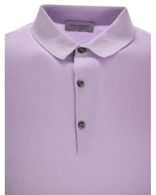 ADRIAN ALGOY CAMISA DE MANAGA CORTA John Smedley de hombre de color Purple