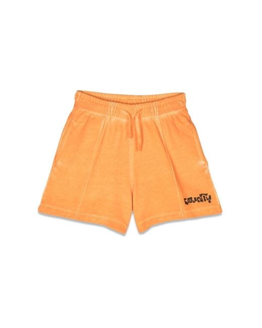 Marcelo Burlon Orange Sweatshorts