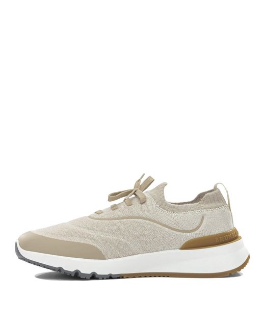 Brunello Cucinelli White Low Sneakers for men