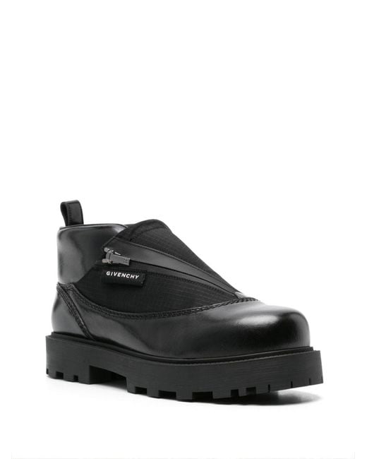 Givenchy Black Storm Leather Ankle Boots for men