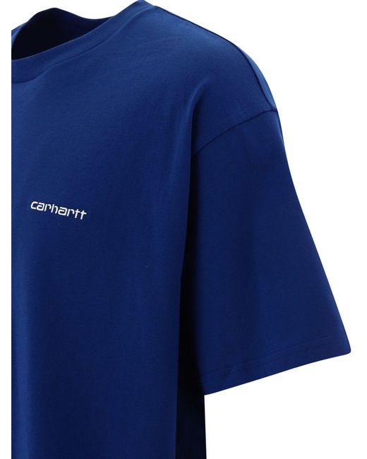 Carhartt Blue "Script Embroidery" T Shirt for men