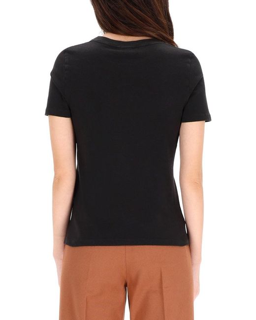 Chloé Black Graphic Crew Neck T-Shirt