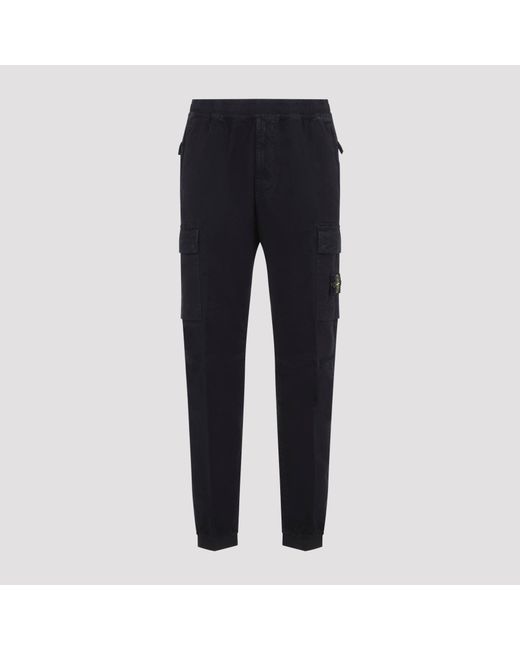 Stone Island Blue Cotton Pants for men
